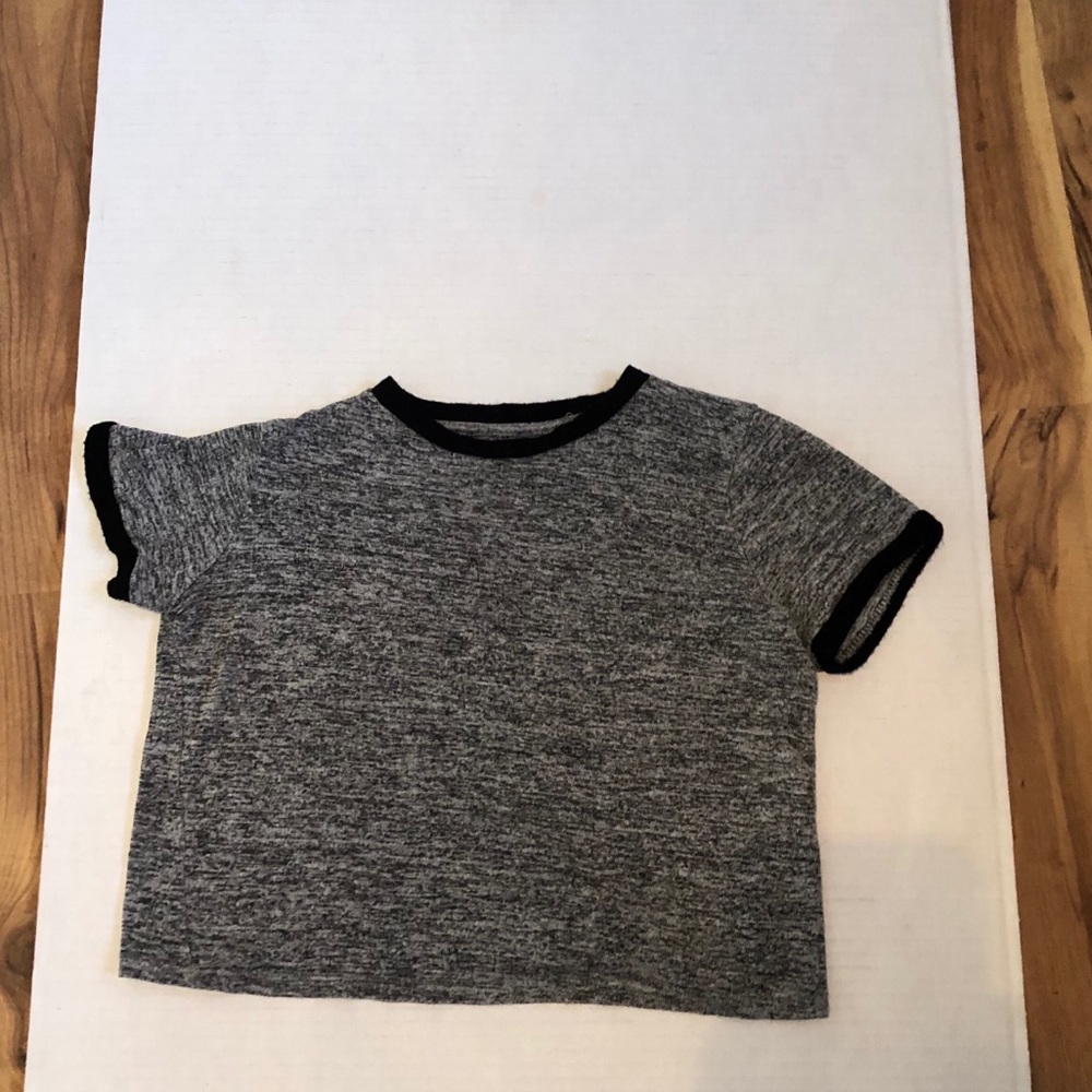 Gray crop top
